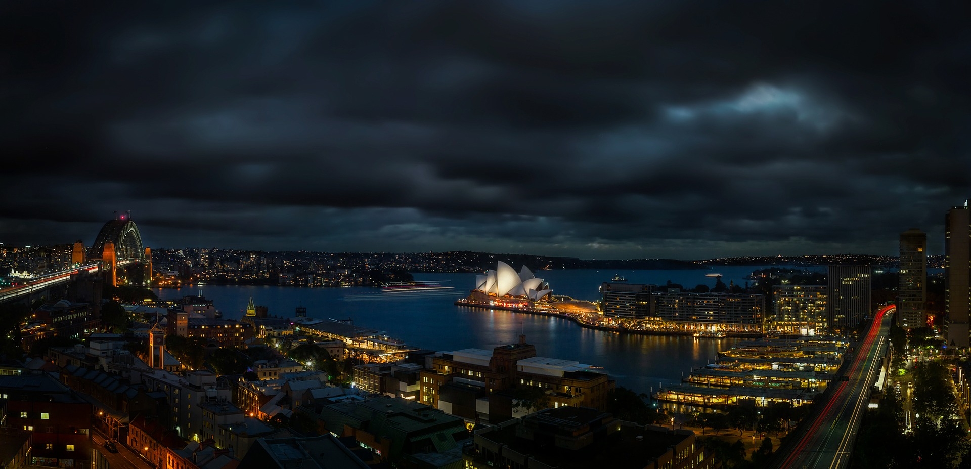 sydney-ausztrália-panoráma-éjszaka
